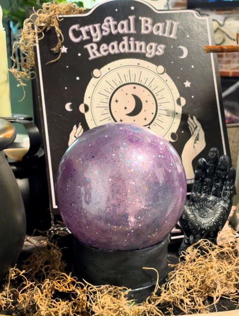 Dollar Tree Crystal Ball Diy, Make A Crystal Ball, Crystal Ball Decor, Halloween Fortune Teller, Fortune Teller Costume, Classroom Party Games, Spooky Dinner, Halloween Sensory, Halloween Dance