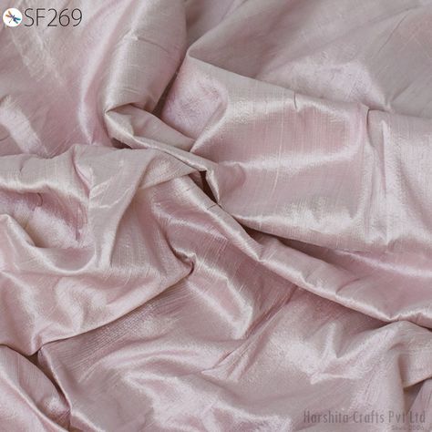 Pink Pure Dupioni Fabric Raw Silk by the Yard Indian Wedding Dresses Pillowcases Drapery Blouses Curtain Cushions Costumes Sewing Crafting Wedding Dress Costume, Indian Wedding Dresses, Banarasi Brocade, Sewing Wedding Dress, Raw Silk Fabric, Dupioni Silk, Bridal Bridesmaid Dresses, Color Pastel, Silk Yarn