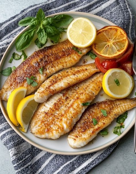 Pan-Seared Tilapia – recipeamelia.com Pan Seared Tilapia Recipes, Tilapia Fillet Recipe, How To Cook Tilapia, Pan Fried Tilapia, Tilapia Recipe, Dinner Quick, Tilapia Recipes, Pan Seared, Frying Pan