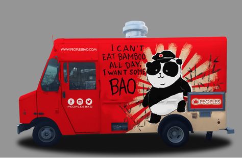 Japanese Food Truck, Chinese Food Truck, Japanese Food Truck Design, Asian Food Truck, Chinese Food Truck Design, Ramen Food Truck, Asian Food Truck Design, Asian Street Food Design, Food Panda Delivery