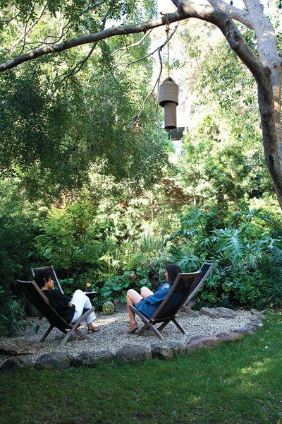 Woodland Backyard, Portland Garden, Garden Sitting Areas, Garden Seating Area, Lake Garden, Backyard Fire, Garden Seating, Garden Photos, Ideas Garden