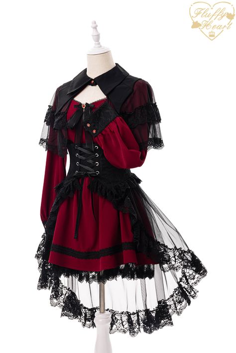 Macabre Fashion, Odd Fashion, Magical Girl Outfit, Red And Black Outfits, Black Princess, Princess Outfits, Gothic Outfits, Gothic Lolita, Character Outfits