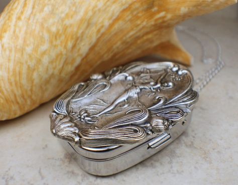 Wind Goddess, Music Box Necklace, Mystical Goddess, Playing The Harp, Music Box Locket, Silver Goddess, Harp Music, Harps Music, Saint Helens