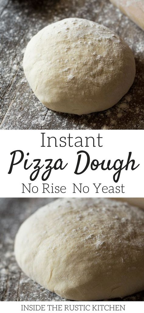 Instant Pizza Dough, No Rise Pizza Dough, No Yeast Pizza Dough, Resep Pizza, Pizza Vegana, Quick Pizza, Pizza Dough Recipe Easy, Pasta Per Pizza, Easy Pizza Dough