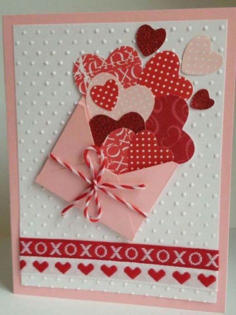 Valentine’s Day Card Cricut, Beautiful Valentine Cards Handmade, Valentine's Day Cards Handmade, Valentine’s Day Homemade Cards, Scrapbook Valentines Day, Su Valentines Day Cards, Valentine’s Day Cards, Valentines Day Cards Ideas, Stampin Up Valentines Day Cards