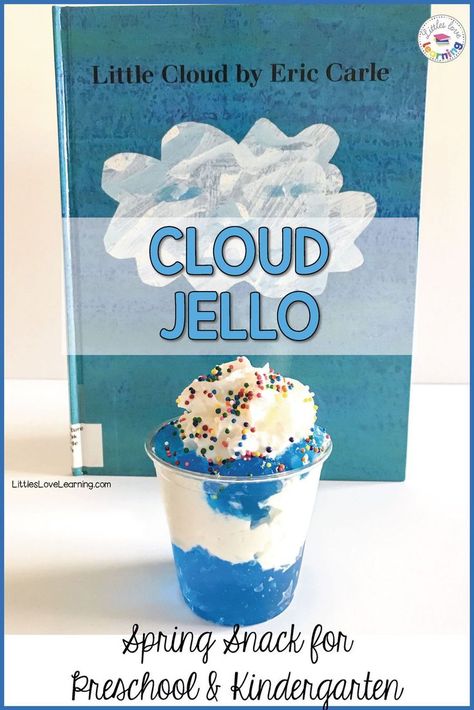 Cloud Songs For Preschool, Weather Cooking Activities Preschool, Weather Snacks Preschool, Weather Math Preschool, Pre K Cooking Activities, Weather Themed Snacks For Preschool, Eric Carle Math Activities Preschool, Spring Cooking Activities For Preschool, Eric Carle Sensory Bin