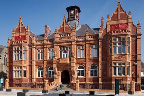 The Old Town Hall in Merthyr Tydfil, UK transferred into Redhouse arts complex. New windows feature Pilkington Spacia™ vacuum glass that thanks to its very small thickness (ca. 6,5 mm) was perfect for the old frames. It provides thermal comfort inside the building thanks to its low-e properties and vacuum between the glass sheets. Merthyr Tydfil, New Windows, Thermal Comfort, Listed Building, Old Frames, Red House, Town Hall, Tie Knots, Where The Heart Is