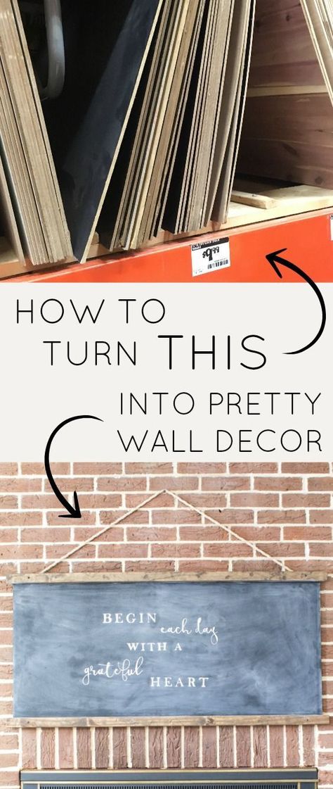 Did you know you can buy cheap sheets of prepainted MDF chalkboards at home improvement stores? Get the tutorial to make your own large DIY hanging schoolhouse style chalkboard perfect for modern farmhouse decor! Get the look on a budget! Lounge Makeover, Schoolhouse Style, Staff Lounge, Boho Apartment, Diy Home Decor For Apartments, Couture Ideas, Interior Design Minimalist, Sign Making, Wood Works