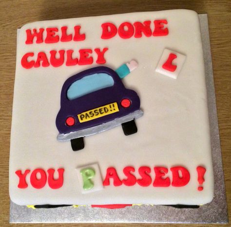 Passed driving test cake Driving Cake Ideas, Driving License Cake, Driving Exam, Novelty Cake, Passed Driving Test, Boys Cake, Truck Cake, Truck Cakes, 16 Birthday Cake