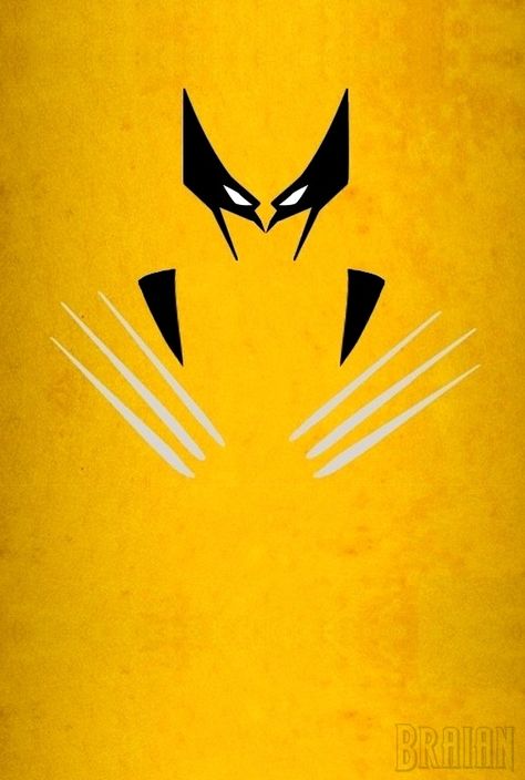 Not sure about the claw/yellow contrast here. Otherwise beautiful simplicity. Wolverine Cartoon, Wolverine Tattoo, Demolition Man, Wolverine Comic, Wolverine Art, Superhero Poster, Wolverine Marvel, Marvel Comics Wallpaper, Tshirt Design Inspiration