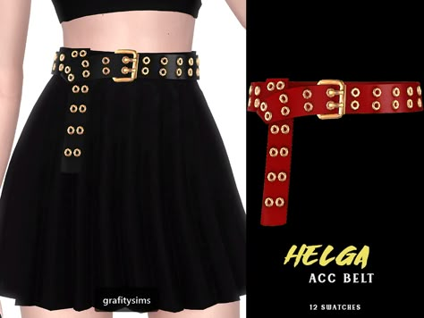 Cc Top, Y2k Belt, Sims 4 Game Mods, Sims 4 Dresses, Sims4 Clothes, Chain Top, Sims 4 Collections, Sims Hair, Sims 4 Cas