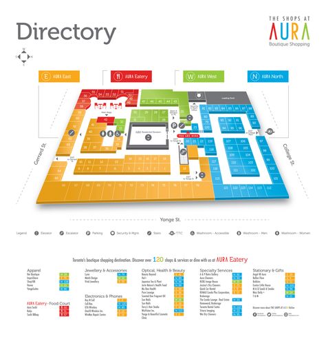 Our map illustration for The Shops at AURA. Building Map Design, Wayfinding Map, Map Signage, Plan Illustration, Airport Map, Building Map, Interior Design Renderings, Wayfinding Design, City Layout