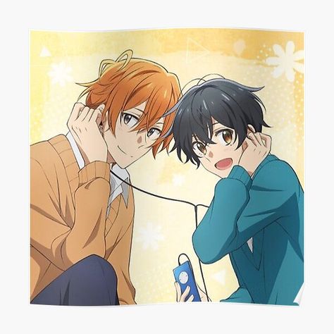 "Sasaki And Miyano" Poster for Sale by Sabralove | Redbubble Sasaki And Miyano Anime, Sasaki To Miyano Sasaki, Sasaki Miyano, Sasaki And Miyano, Sasaki To Miyano, Romance Anime, Anime Reviews, Couple Drawings, Anime Stuff