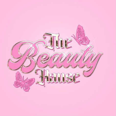 Pink and Gold Glam Groovy Beauty Logo! House Of Beauty Logo, Lash Business Logo Ideas, Beauty Studio Logo Design, Beauty Brand Logo Ideas, Beauty Logo Design Ideas Graphics, Cute Logo Design Pink, Graphic Designer Logo Ideas, Girly Logo Design Ideas, Beauty Business Logo Ideas