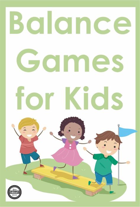 Balance Games for Kids - Your Therapy Source Exercise Art For Preschool, Balancing Activity For Kids, Kindergarten Physical Education Games, Balancing Games For Kids, Balancing Activities For Kids, Balance Games For Kids, Physical Games For Kids, Balance Activities For Kids, Physical Activity Games