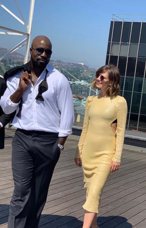 Mike Colter and Katja Herbers Katja Herbers, Mike Colter, Black Man White Girl, Richard Johnson, Luke Cage, Black Couple, Celeb Crush, Idris Elba, Man Candy