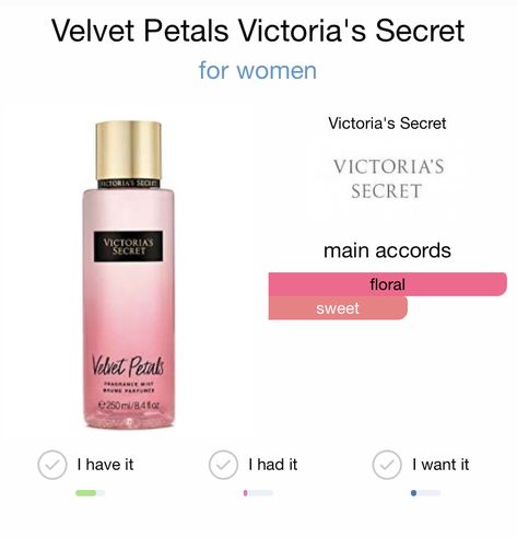 Vs Velvet Petals, Velvet Petals Victoria Secret Aesthetic, Velvet Petals Victoria Secret Combo, Victoria Secret Perfume Velvet Petals, Victoria's Secret Velvet Petals, Perfume Combos, Victoria Secret Scents, Victoria Secret Perfume Body Spray, Perfume Wishlist