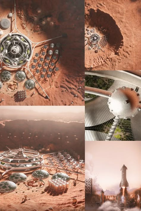 Mars Architecture Concept, Mars Architecture, Mars House, Space Colony Concept, Mars City, Mars Colony, Life In Space, Social Structure, Space Colony