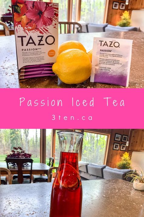 Tazo Passion Tea, Fruit Tea Recipes, Passion Fruit Tea, Tazo Tea, Passion Tea, Sun Tea, Iced Tea Recipes, Fruit Ice, Heart Food