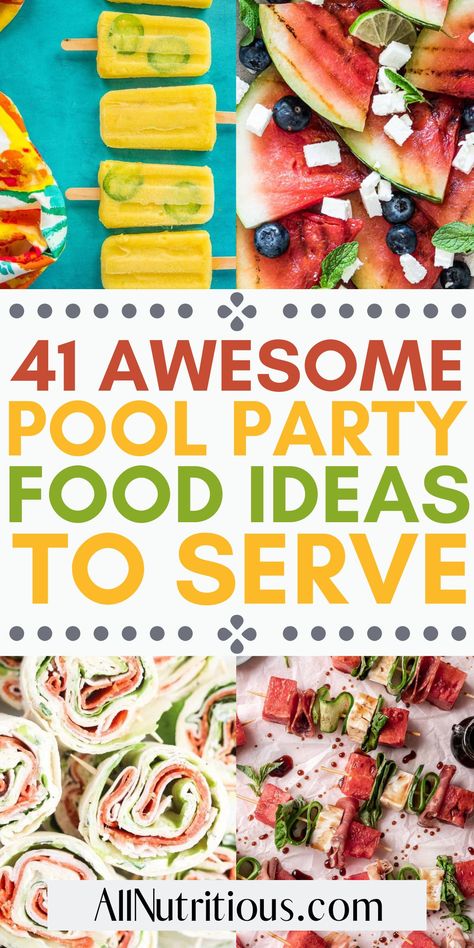 Looking for the perfect pool party appetizer ideas? Check out this list of tasty recipe options! These light bites, easy snack recipes, and easy treats are sure to please everyone. Light Bites Party, Easy Poolside Lunches, Finger Food For Pool Party, Fun Easy Party Food, Vegetarian Pool Party Food, Pool Side Dinner Ideas, Summer Snack Foods For Party, Snacks For Concerts, Backyard Party Snacks