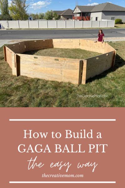 Portable Gaga Ball Pit, How To Make A Gaga Ball Pit, Gaga Ball Pit Diy Plans, Diy Outdoor Ball Pit, Ga Ga Ball Pit Diy, Gaga Pit Diy, Diy Gaga Ball Pit Portable, Gaga Ball Pit Plans, Gaga Ball Pit Diy