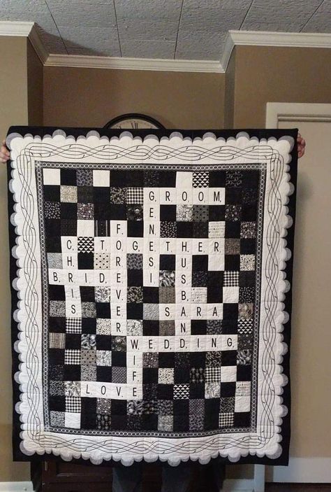 Scrabble Quilt, Quilt Making, Easy Sewing, Sewing, Fabric, Patchwork