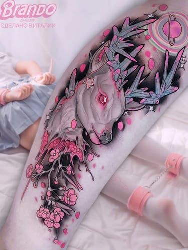 Pastel Tattoo, Goth Tattoo, Deer Tattoo, Kawaii Tattoo, Charcoal Drawings, Tattoo Designs For Girls, New School Tattoo, Tattoo Needles, 1 Tattoo