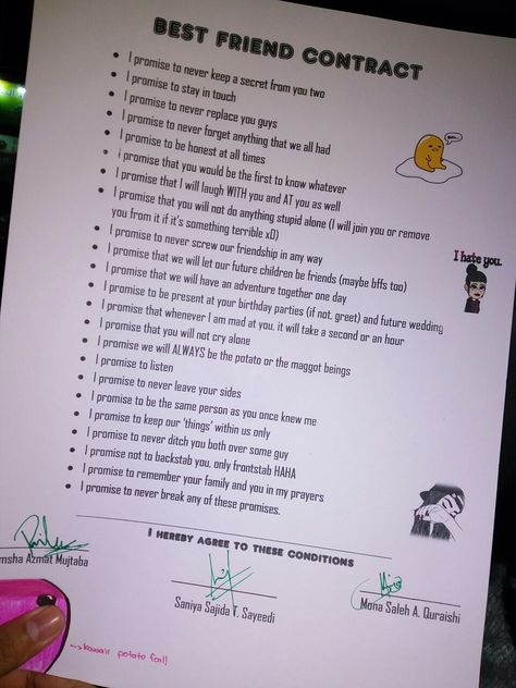 #diy #bestfriend #contract Realistic Friendship Contract, Birthday Plans For Best Friend, Realistic Best Friend Contract, Best Friend Rules List, Bff Rules List, Best Friend Contract Printable, Presents For Boy Best Friends, Birthday Gifts For Boy Best Friend, Bestie Contract