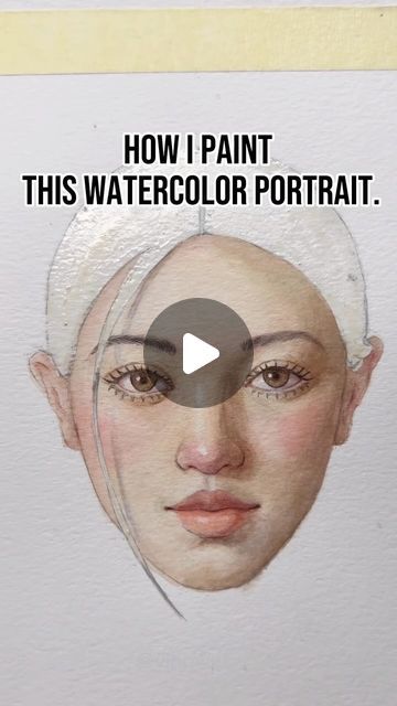 Watercolor Portraits by Vi Nowak 🇻🇳🇺🇸 on Instagram: "✨ One of my fave paintings from last year! Surprise: I created it on budget-friendly Cason XL paper, not even the professional expensive Arches paper, and it still turned out beautiful! The joy of the process really shines through. 🥰

#watercolorpainting #watercolorportrait #paintingprocessvideo #watercolorportraitprocess #watercolorart #watercolorartist #watercolor #watercolorartwork" Watercolor Portrait Tutorial, Portrait Painting Tutorial, Potrait Painting, Watercolor Art Face, Watercolor Face, Portrait Tutorial, Watercolor Portrait Painting, Abstract Portrait Painting, Hyper Realistic Paintings