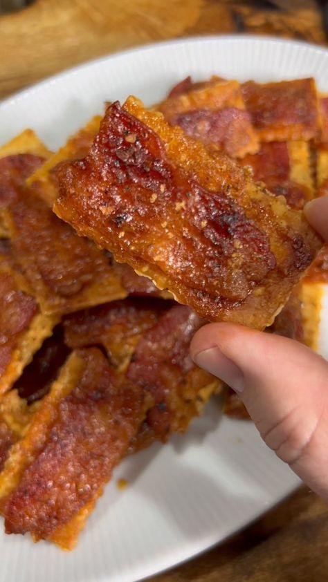 Matt Ramsey | Club crackers x 2 sleeves 1 lb bacon(not thick cut) Brown sugar BBQ rub Red pepper flakes Line a baking sheet with parchment paper and a… | Instagram Bacon Club Crackers, Club Cracker Bacon Brown Sugar, Bacon Club Crackers Brown Sugar, Bacon Club Cracker Appetizer, Club Crackers With Bacon, Club Crackers With Bacon And Brown Sugar, Bacon Crackers Brown Sugar, Bacon Crackers, Bacon Appetizer