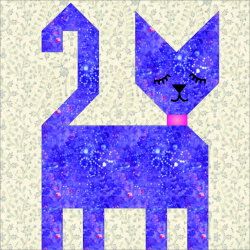 QDNW Patch Cat block pattern Animal Quilt Blocks, Crazy Quilt Tutorials, Pig Quilt, Cat Quilt Block, Cat Quilt Patterns, Crazy Quilt Blocks, Animal Quilts, Cat Quilt, Quilt Block Pattern