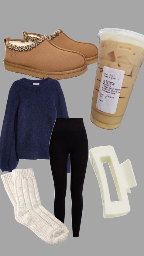 Outfit Ideas For Winter Aesthetic, Cold Wear Outfits, Cute Chilly Weather Outfits, Fall Outfits With Sweaters, Cozy Outfits For Winter, Fall Clothes Ideas, Outfits When Its Cold, Cozy Fall Essentials, Winter Crew Neck Cozy Fit Sweats