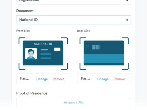 Illustration for uploading National ID scan National Id, Hotel Booking App, Ux Design Mobile, Card Ui, Mobile App Design Inspiration, Ui Components, Booking App, Hotel Booking, Food Poster Design