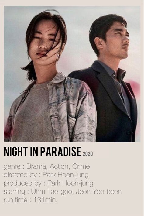 Kmovie : Night In Paradise || Minimalist Poster || Edit by : Luki #kdrama #nightinparadise #drama #crime #koreanmovie #poster #movieposter #thriller #action #koreanmovies #horror #horrorfilms #mystery Night In Paradise, Kdrama Poster, Poster Edit, Drama Tv, Korean Drama Tv, Minimal Movie Posters, Happy Camper, Happy Campers, Minimalist Poster