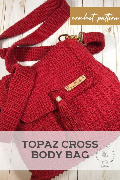 Crochet Bag With Leather Base, Crochet Crossbody Bag Pattern, Chill Life, Cross Body Bag Pattern, Crochet Crossbody Bag, Stretch Strap, Crossbody Bag Pattern, Crochet Bag Pattern Free, Crochet Cross