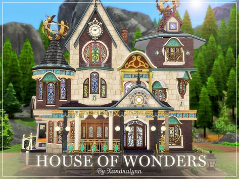 Xandralynn's House of Wonders The Sims 4 Realm Of Magic House, Sims 4 Fairytale House, Sims 4 House, Sims Inspiration, Candy Cane Lane, Sims Houses, Sims Free Play, Bedroom Drawing, Magic House