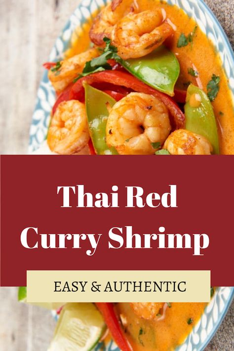 Easy & Authentic Thai Red Curry Shrimp Red Curry Shrimp Recipe, Red Curry With Shrimp, Fish Red Curry, Red Thai Curry Shrimp, Thai Red Curry Shrimp Recipe, Thai Red Curry Fish, Thai Curry Shrimp, Thai Shrimp Curry, Philippine Recipes