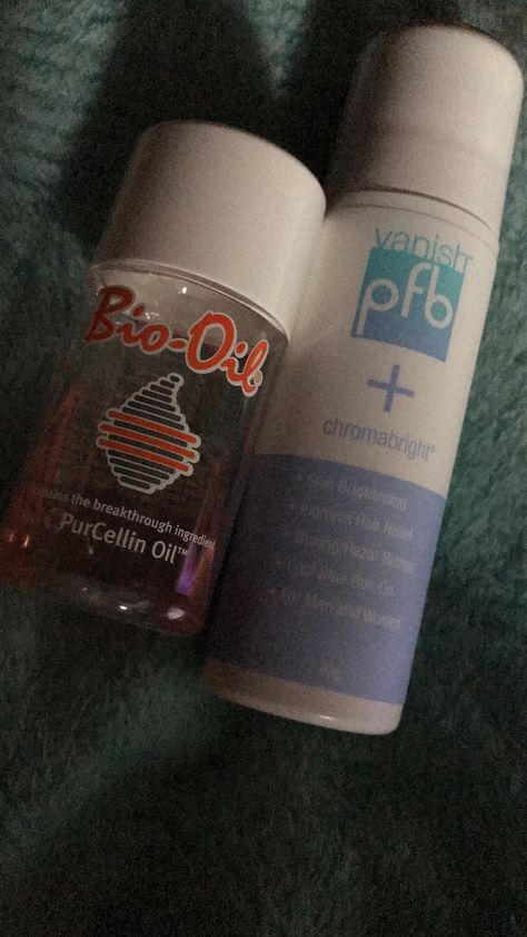 This duo works together to help fight discoloration and ingrown hairs! Apply the oil after the PFB has completely dried. Pfb Vanish Before And After, Pfb Vanish Chromabright, Pfb Vanish, Razor Bump, Hair Removal Diy, Aloe Vera Skin Care, Routine Aesthetic, Face Skin Care Routine, Hygiene Care