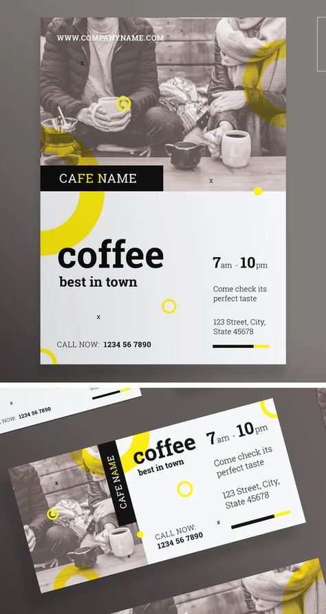 Coffee Flyer Design, Coffee Shop Poster Design, A5 Flyer Design, Coffee Shop Flyer, Coffee Flyer, Street Branding, Coffee Menu Design, Brochure Design Layout, Recruitment Poster