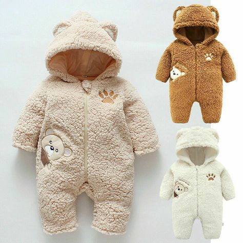 Pram Suit, Embroidered Bear, Fall 23, Baby 2, Bear Ears, Baby Boy Fashion, Fleece Coat, Bear Design, Cute Bear