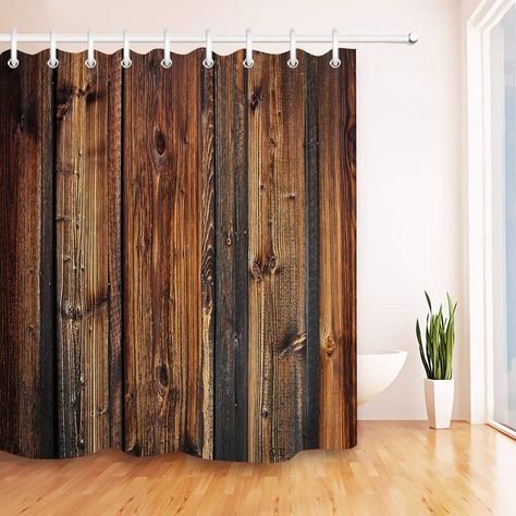 Curtains Farmhouse Style, Barn Door Shower, Primitive Shower Curtains, Rustic Shower Curtains, Vintage Shower Curtains, Curtains Farmhouse, Bathtub Decor, Western Brown, Shower Curtain Sizes