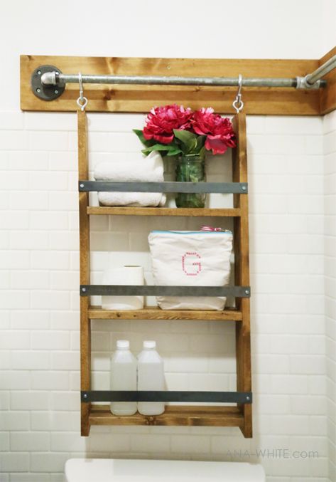 Shower Caddy Diy, Blanket Ladder Decor, Wall Organization System, Teak Shower Seat, Unique Bathroom Vanity, Wooden Bath, Bathroom Organization Diy, Shower Storage, Wooden Wall Panels