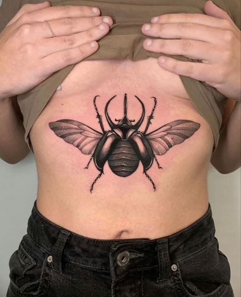 Beetle Chest Tattoo, Beetle Sternum Tattoo, Blackwork Flash, Beetle Tattoo, Belly Tattoo, Insect Tattoo, Bug Tattoo, Stomach Tattoos, Sternum Tattoo