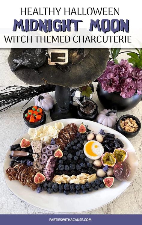 Witch Charcuterie Board Ideas, Witchy Charcuterie Board, Witch Themed Food, Witch Brunch, Themed Charcuterie Board, Halloween Snack Mix, Halloween Charcuterie, Charcuterie Ideas, Halloween Menu