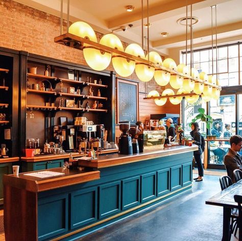 Coffee Shop Counter, Intelligentsia Coffee, Stumptown Coffee Roasters, Stumptown Coffee, New York Coffee, Coffee Counter, Coffee Delivery, Opening A Coffee Shop, Coffee Shop Interior Design