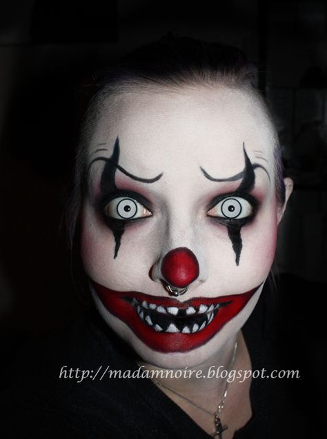 Scary Clown Face Paint, Gory Halloween Makeup, Evil Clown Makeup, Face Paint Easy, Clown Makeup Tutorial, Scary Clown Face, Halloween Makeup For Kids, Clown Face Paint, Halloween Make-up Looks