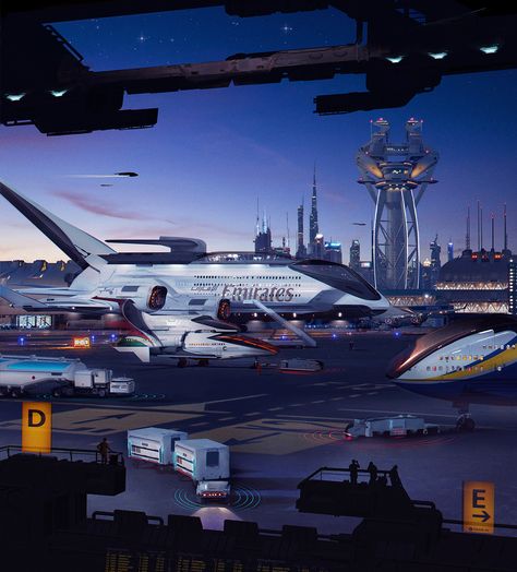 DXB Airport 2081 on Behance Future Digital Art, Airport Artwork, Future City Concept, Future Airport, Futuristic Airport, Airport Concept, Dxb Airport, Scifi Concept, Future Painting