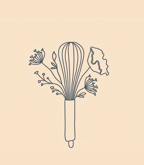 Whisk And Spatula Tattoo, Sourdough Tattoo, Baker Tattoo Pastry Chef, Baker Tattoo Ideas, Baking Tattoo Ideas, Bakery Tattoo, Culinary Drawing, Whisk Tattoo, Pastry Tattoo