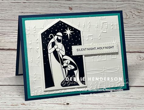 Christmas In August, Silent Night Holy Night, Stampin Up Christmas Cards, Stampin Up Christmas, Religious Christmas, Merry Christmas Card, Card Kits, Stamping Up Cards, Winter Cards