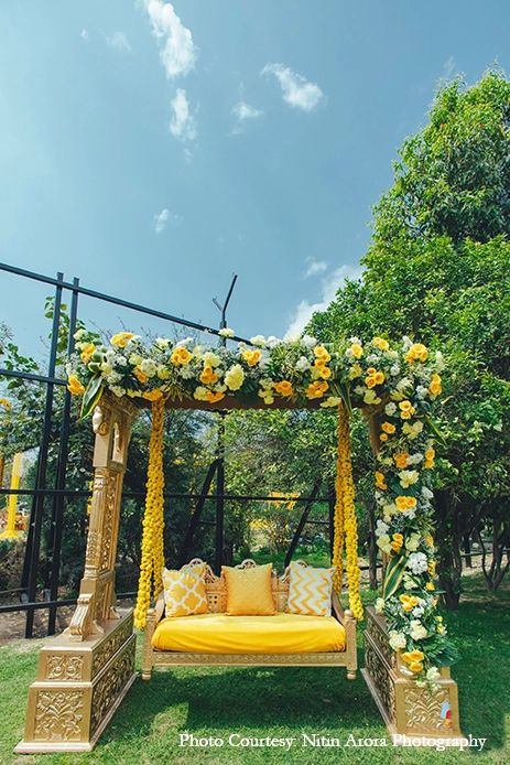 Haldi Decorations, Mehndi Decorations, Mehndi Event, Haldi Decoration Ideas, Mehendi Decor Ideas, Mehendi Decor, Wedding Stage Backdrop, Mehendi Ceremony, Mehndi Ceremony